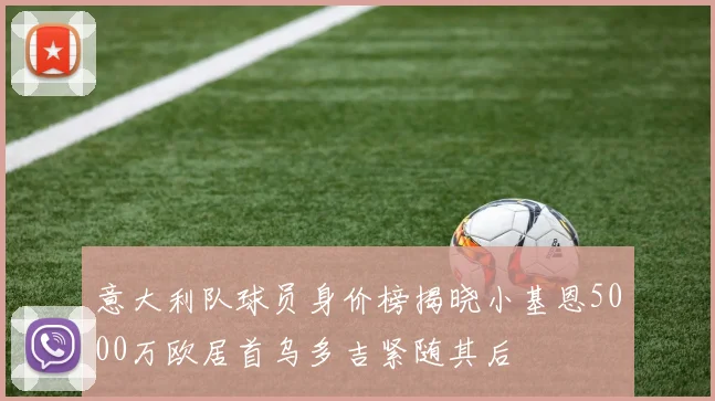 意大利队球员身价榜揭晓小基恩5000万欧居首乌多吉紧随其后